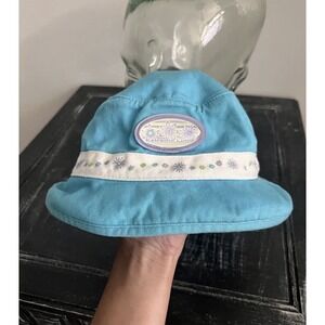 Vintage Y2K Blue Floral Extreme Limit Girly Bucket Hat One Size Girls